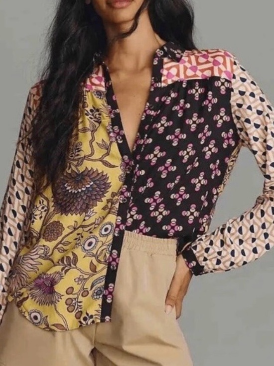 Anthropologie Tops - NWT Anthropologie Maeve PAZ Button Down Blouse Size XXS
